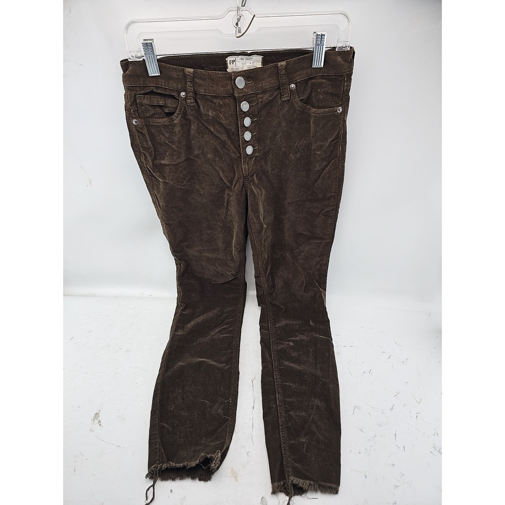 Free People Brown Corduroy Skinny Pants